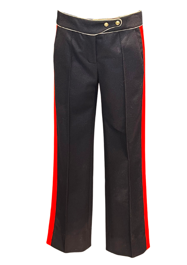 Pantalon Piping Noir / Rouge RABANNE