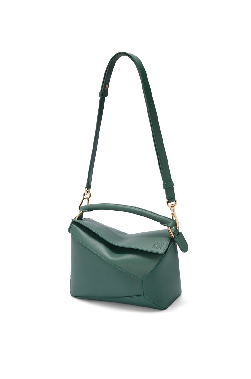 Sac "Petit Puzzle en cuir de veau classique Vetiver (Vert)" LOEWE