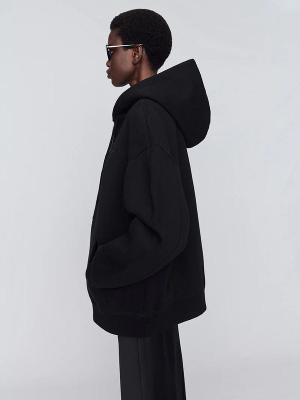 Jersey hooded sweatshirt Black Carven