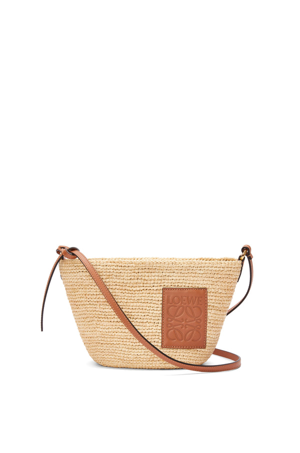 Mini sac  "Slit en raphia et cuir de veau Naturel/Tan" LOEWE