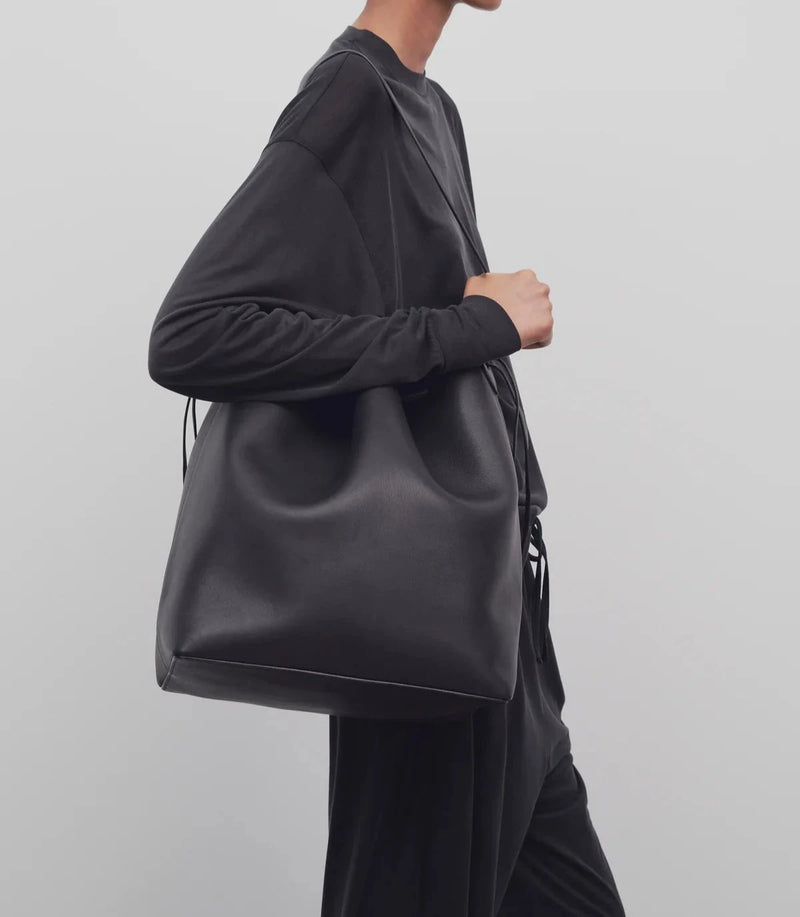 Leather Belvedere bag Black"The Row