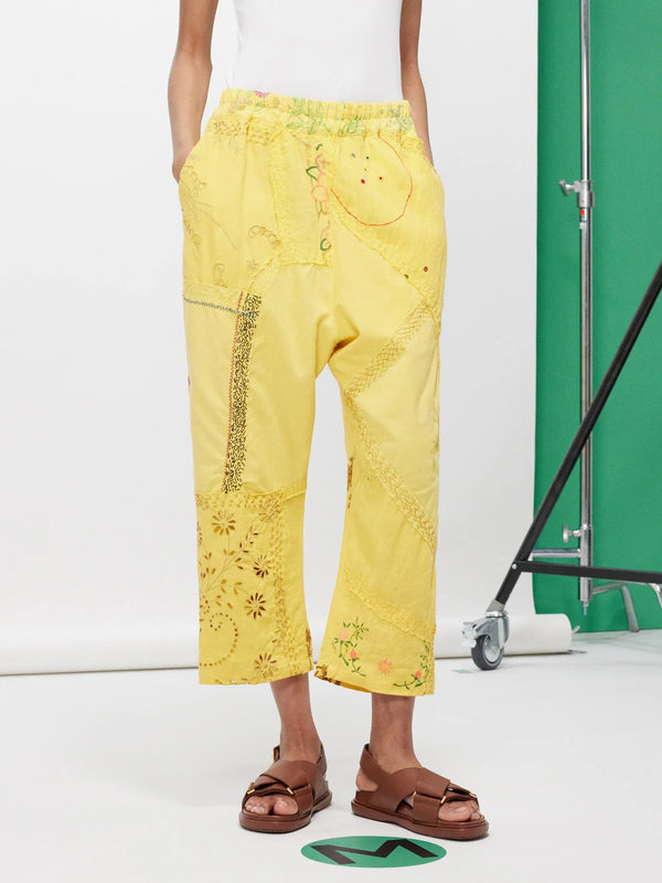 "Yellow/ multicolored" juan "by walid pants