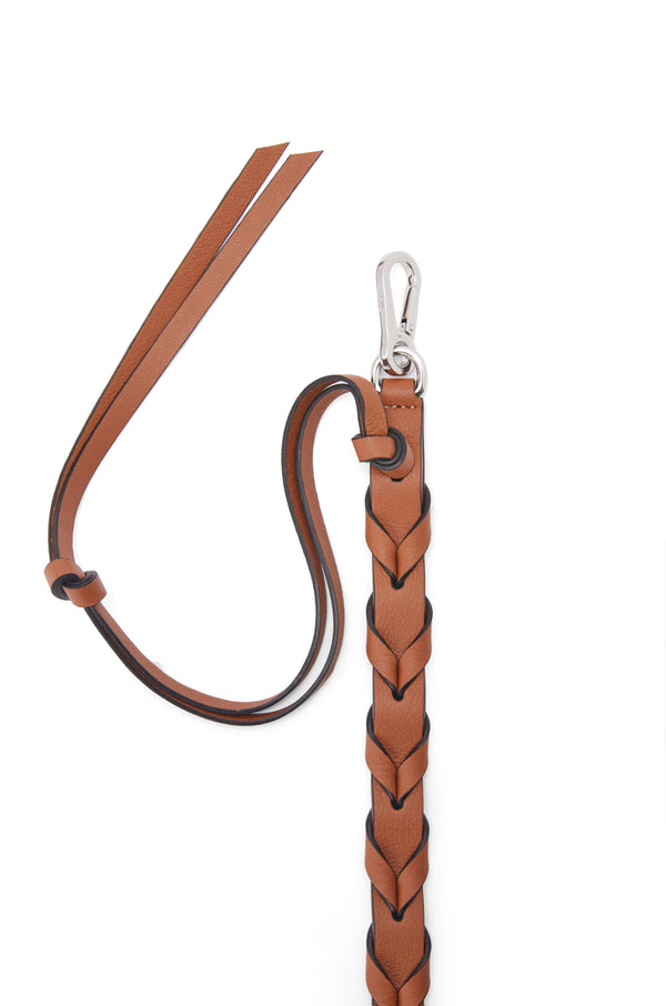 Loewe brown braided veal leather strap