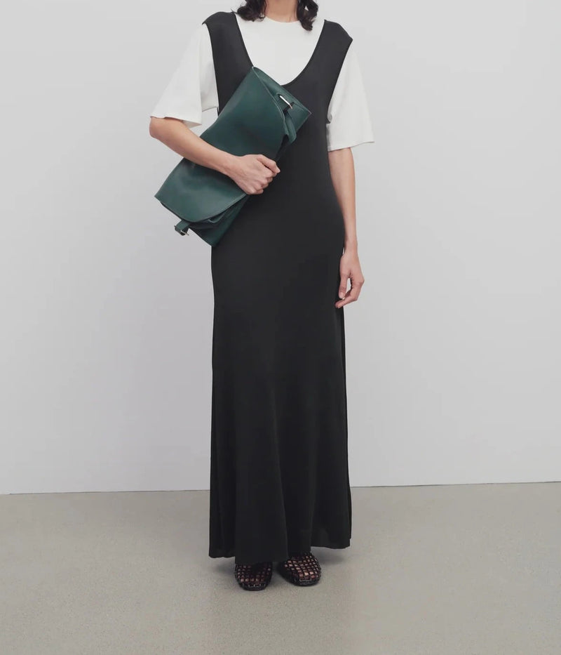 "Agla viscose and polyester dress Black"The Row