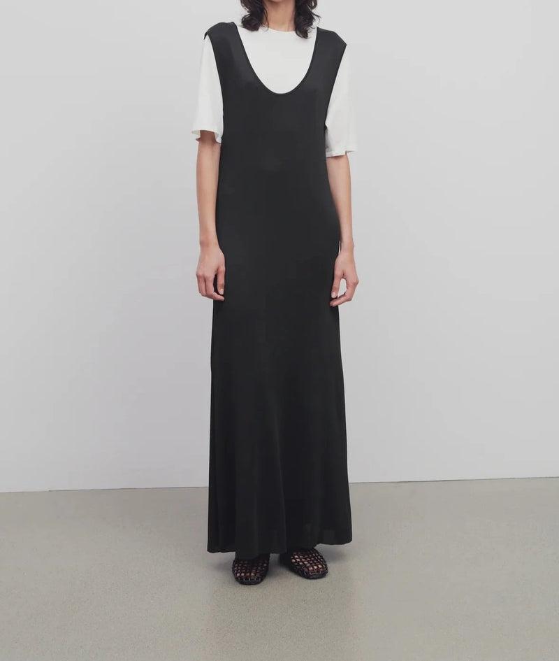 "Agla viscose and polyester dress Black"The Row