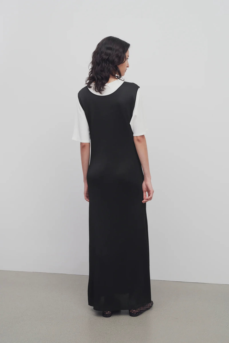 "Agla viscose and polyester dress Black"The Row