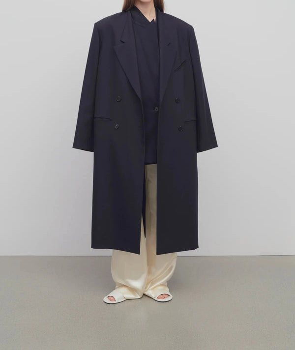 Coat "Indra in Marine Wool" The Row