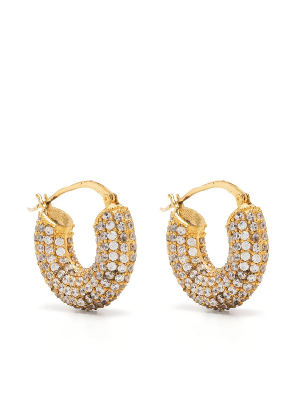 Boucle d'oreille Tiny hoops Or/ Cristals PEARL OCTOPUSS.Y