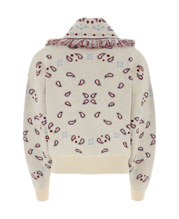 Cardi-Bomber Chalk (Blanc Cassé/ Multicolore)" ALANUI