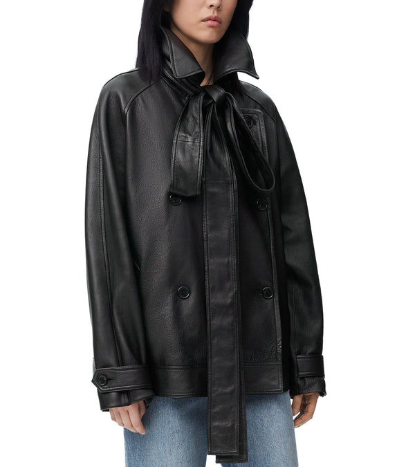 Nappa lamb leather node jacket Black Loewe