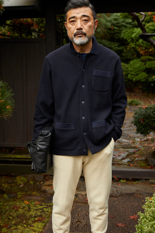 Ikiji navy woolen jacket