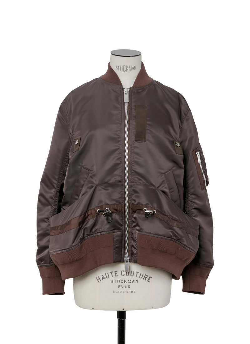 "Blouson en twill Nylon marron " SACAI