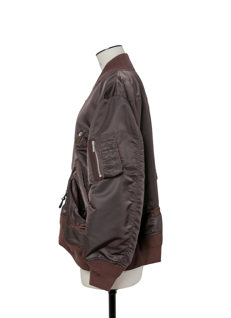 "Blouson en twill Nylon marron " SACAI