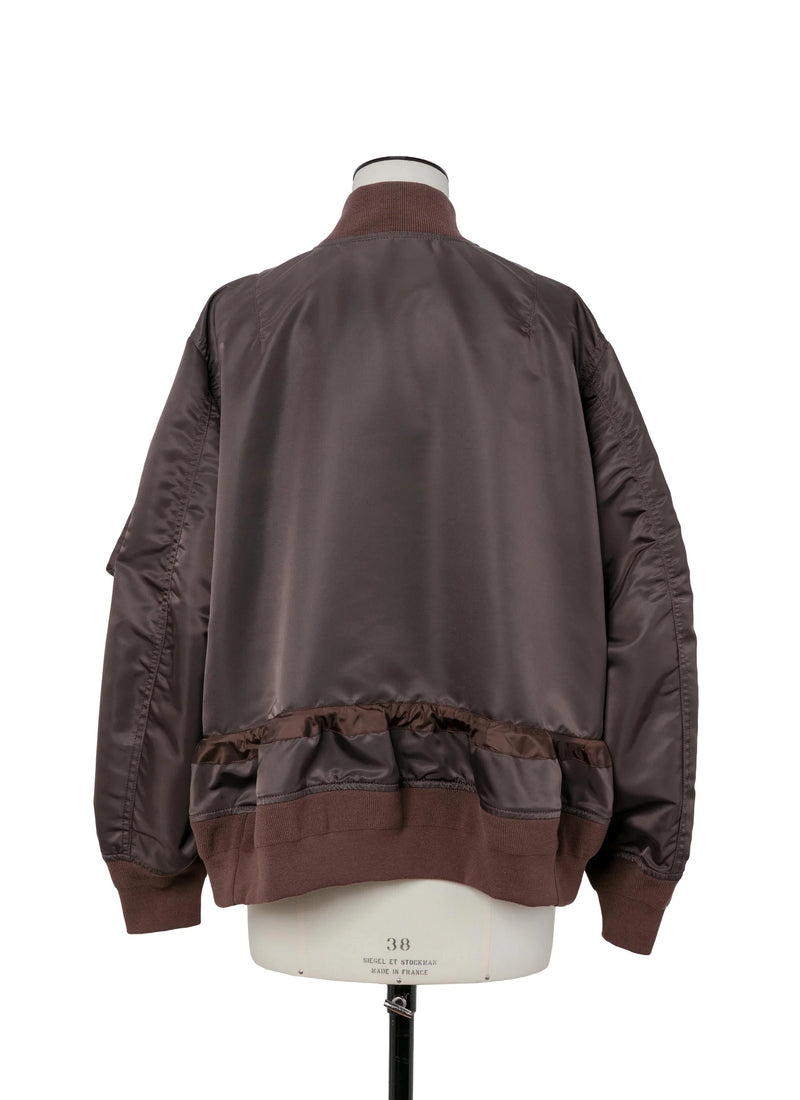 "Blouson en twill Nylon marron " SACAI