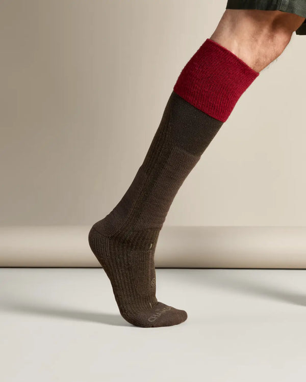 Chaussettes "Vierzon Rouge/ Marron" LE CHAMEAU