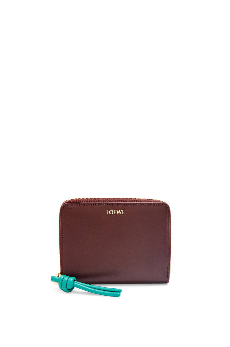 KNOT ZIPPE ZIPPE PABLIC WALL IN CONSEABLE NAPPA SHROUND Bordeaux/Emerald LOEWE