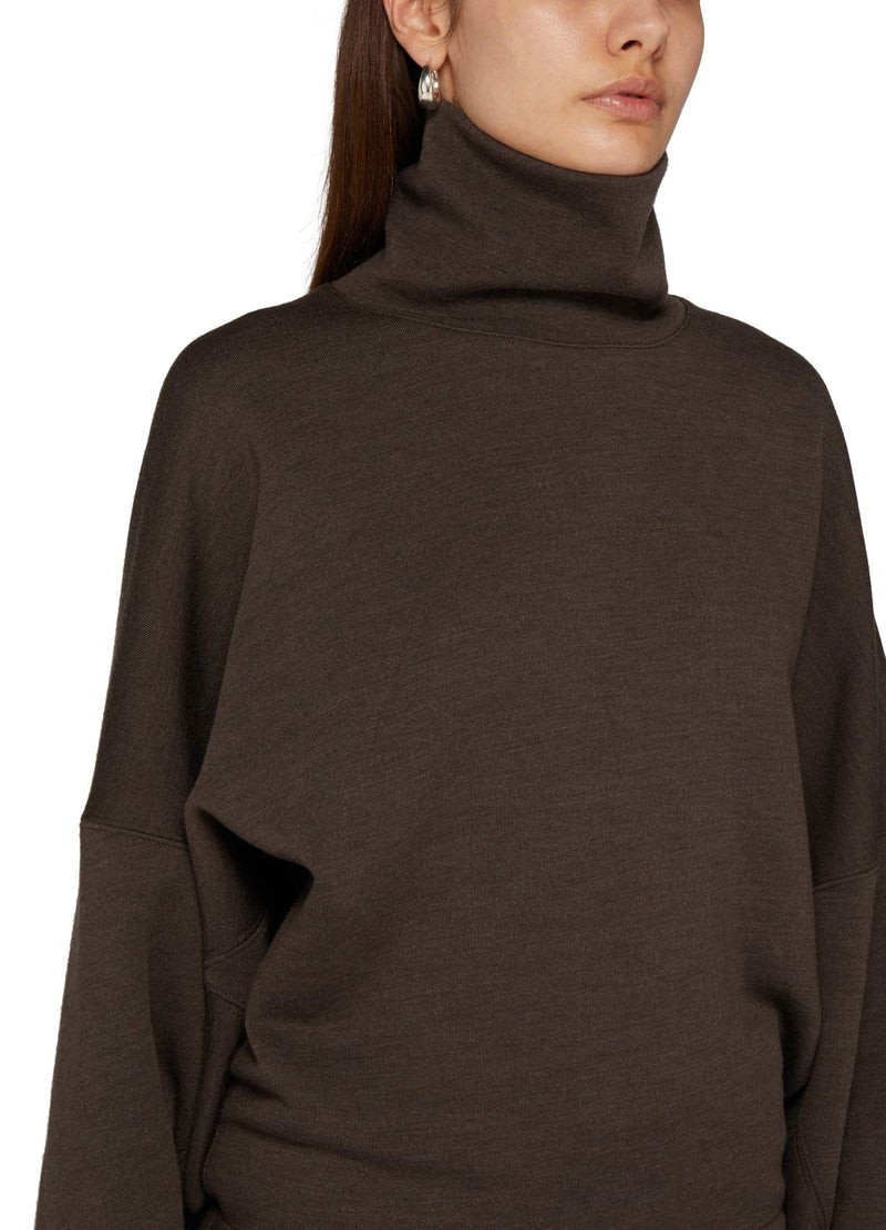 Dark brown turtleneck Lemaire