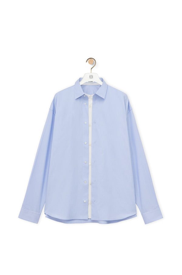 Loewe cotton bunk and blue/ blue silk shirt