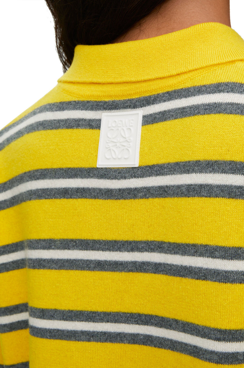 Polo scored in yellow / multicolored wool Loewe