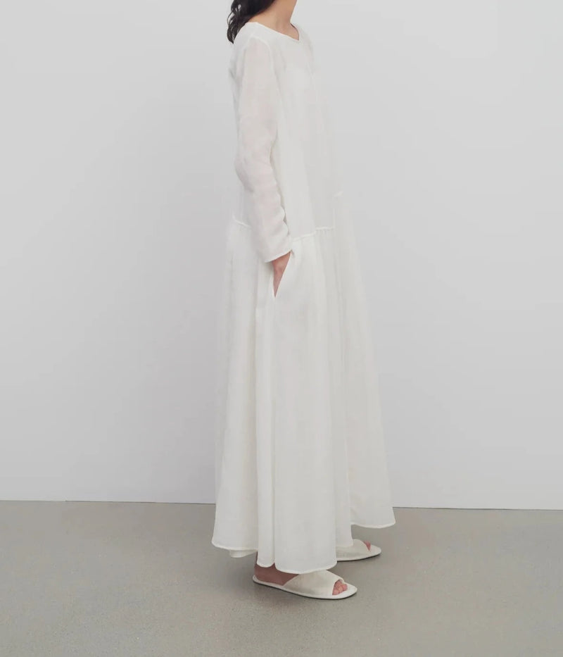 Robe "Callas en Coton Blanche" THE ROW