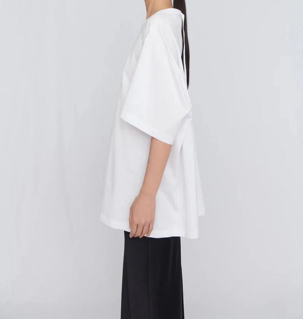 Carven white cotton jersey t-shirt