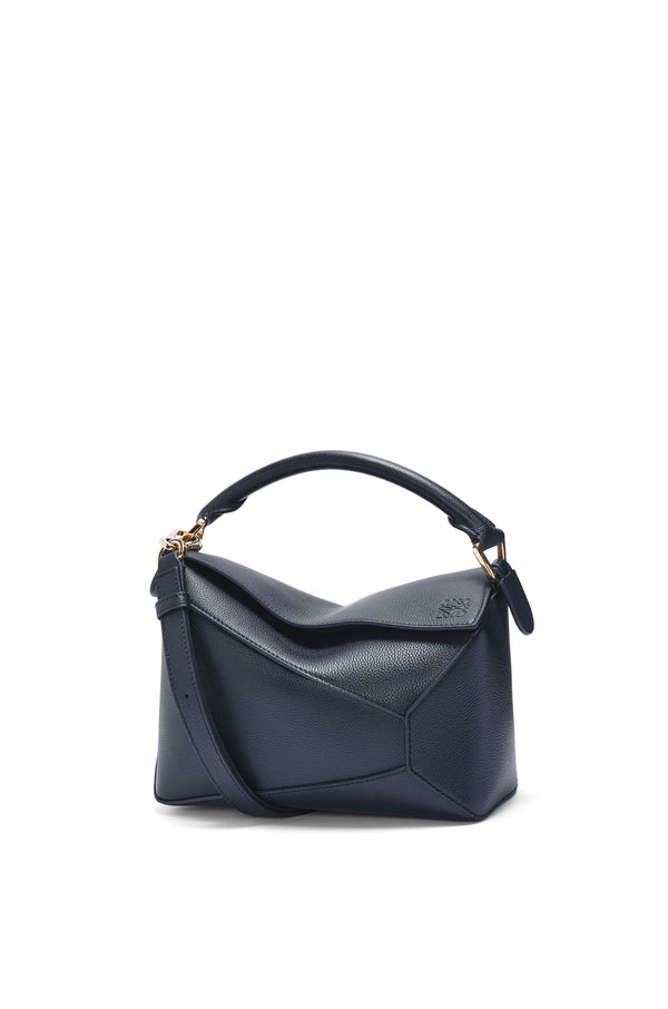 Sac "Petit Puzzle en cuir de veau classique Marine Foncé" LOEWE