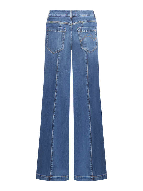 Jeans "smin high waist in blue denim" seafarer