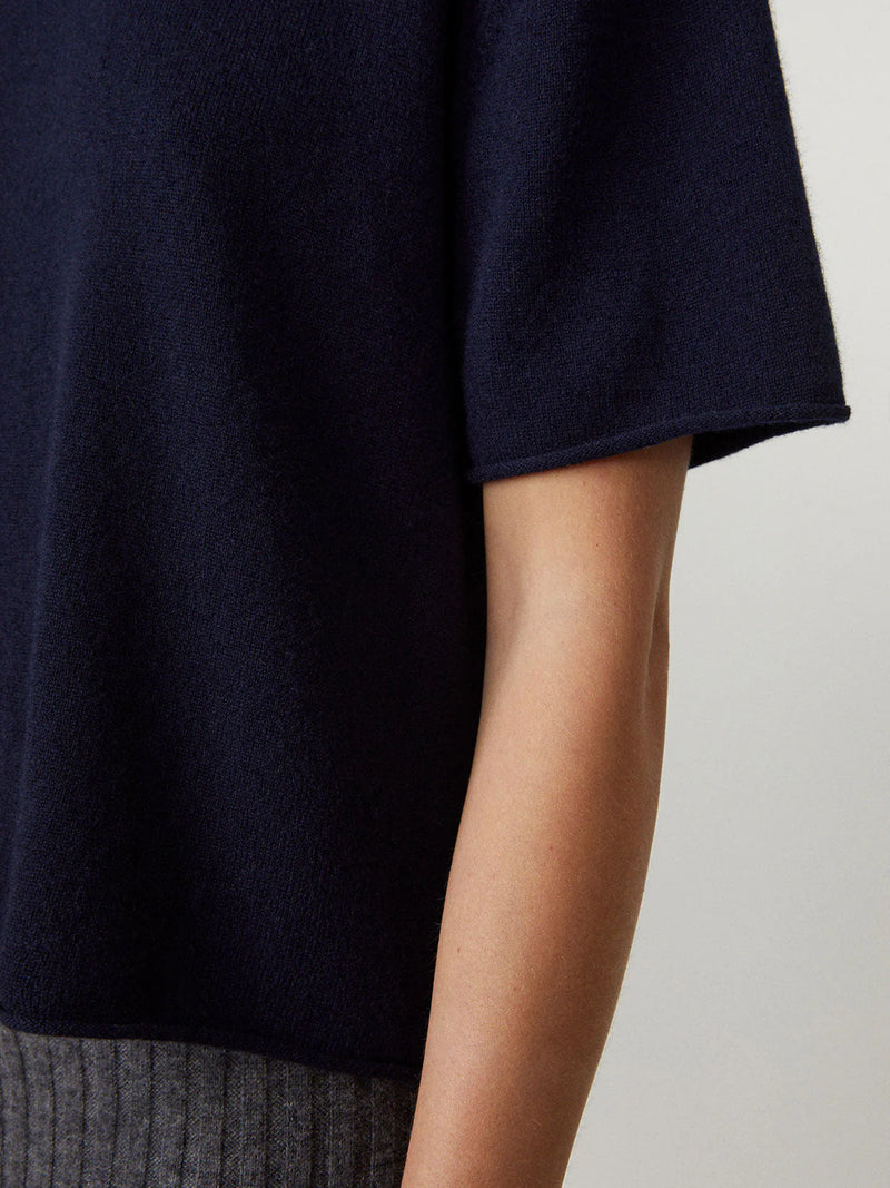 Wool Polo Pull and Navy Blue Cashmere/Green Loewe x Suna Fujita.