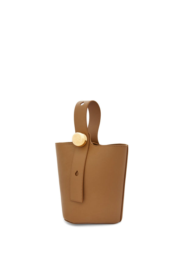 Bag "Mini Pebble Bucket in sweet veal leather oak" Loewe