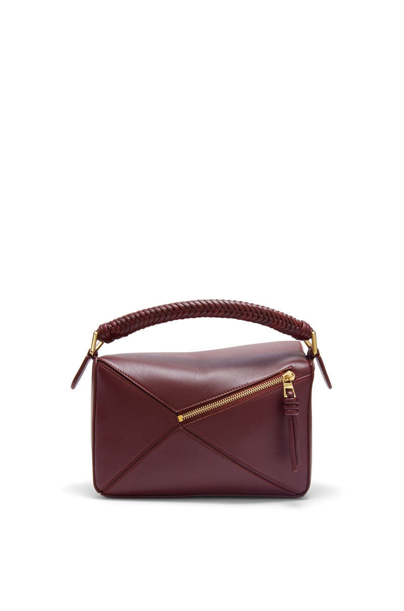 Sac "Petit Puzzle en cuir de veau doux  Bordeaux Foncé" LOEWE