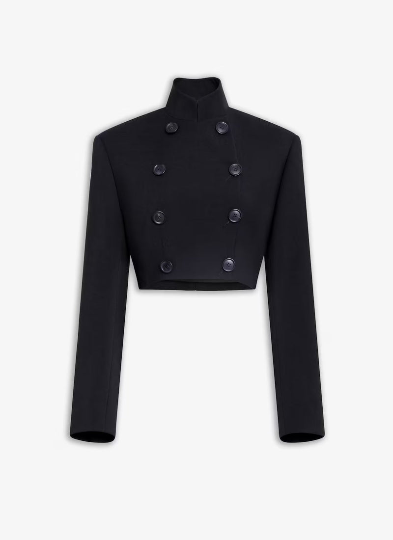 Short black buttoned jacket Alaia