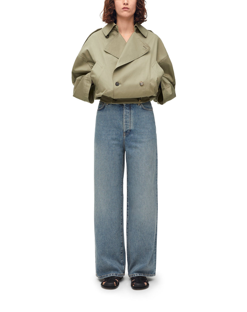 High waist in Denim Flaised Blue Loewe