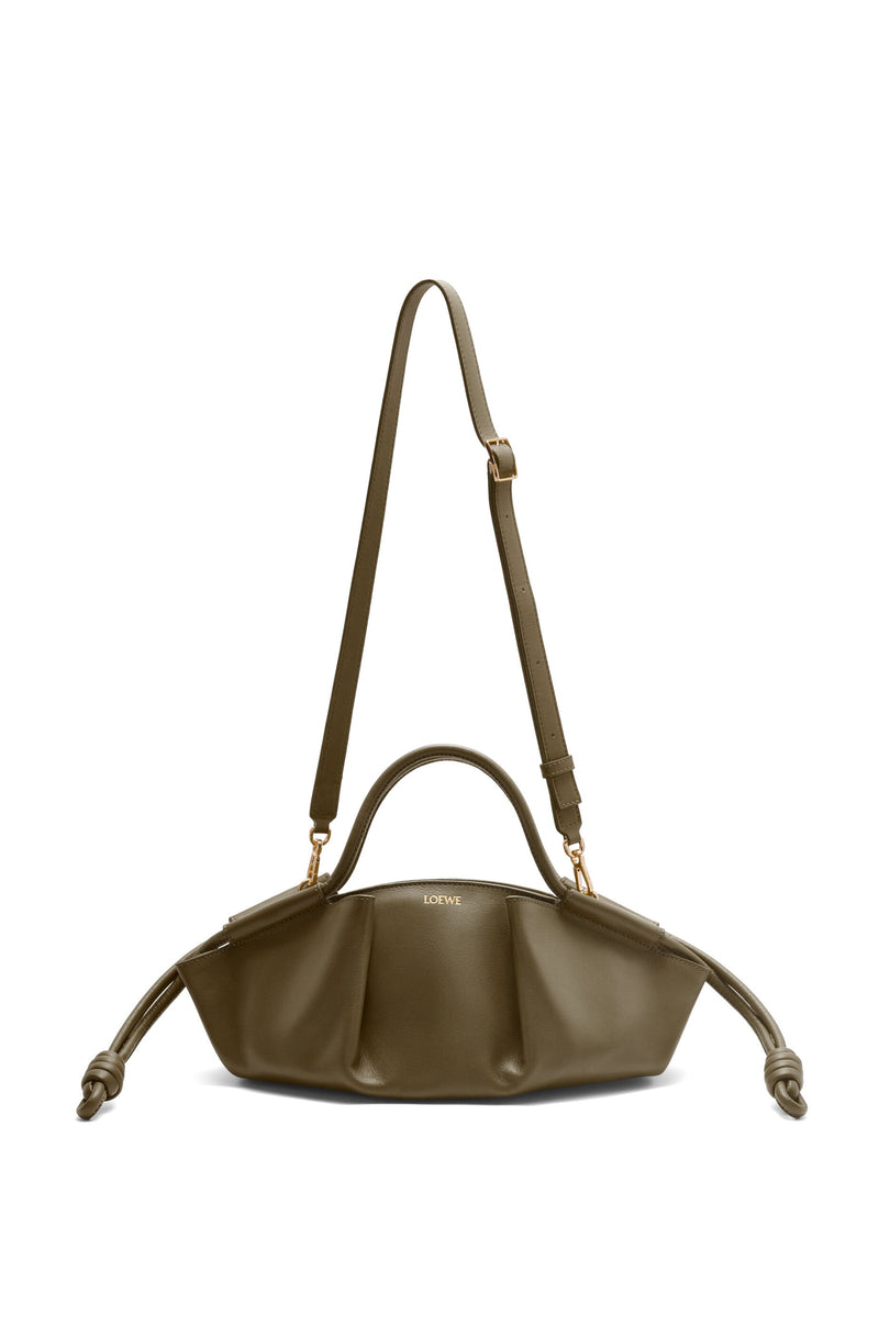 Bag "Small Pasteo in brilliant nappa veal leather Green Dark Khaki "Loewe