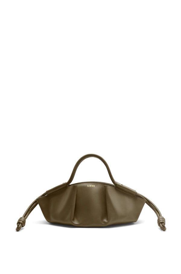 Sac "Petit Paseo en cuir de veau nappa brillant Vert Kaki Foncé" LOEWE