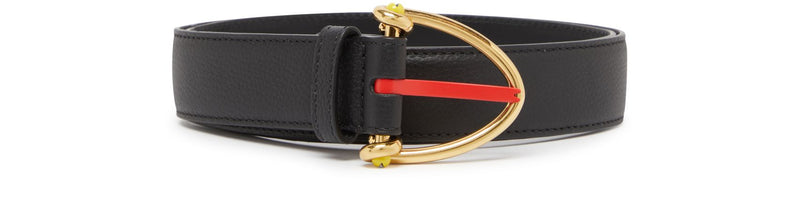 Snake loop belt Black/ Gold/ red BOTTEGA VENETA