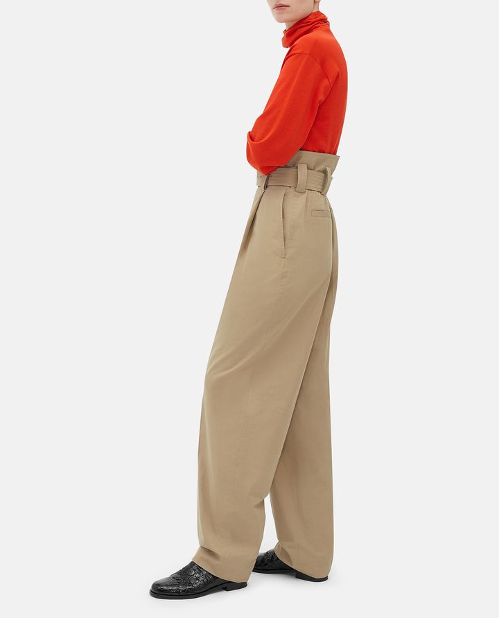 Beige cotton pants BOTTEGA VENETA