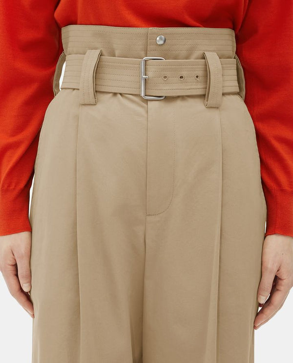 Beige cotton pants BOTTEGA VENETA