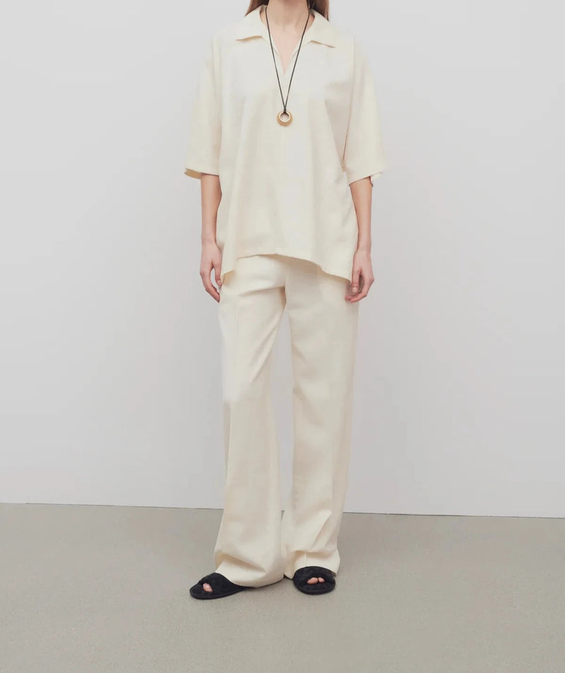 Pants "wool scarf, silk and broken white linen" The Row