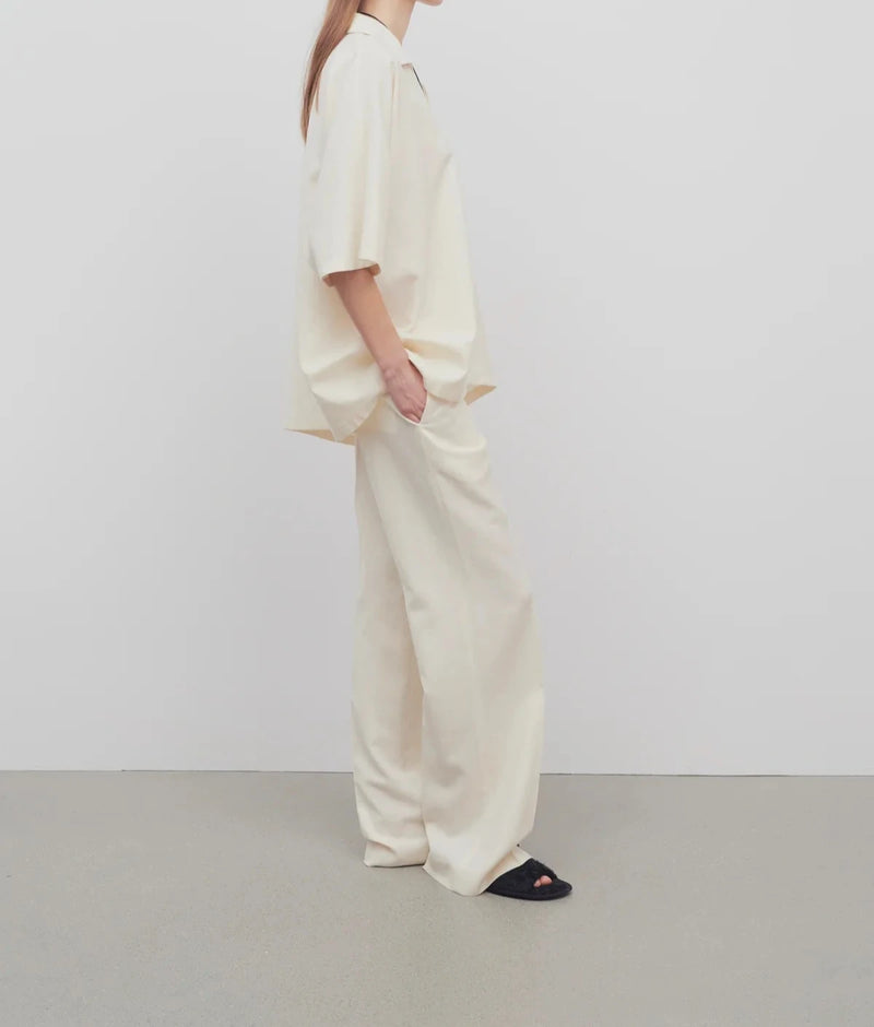 Pants "wool scarf, silk and broken white linen" The Row