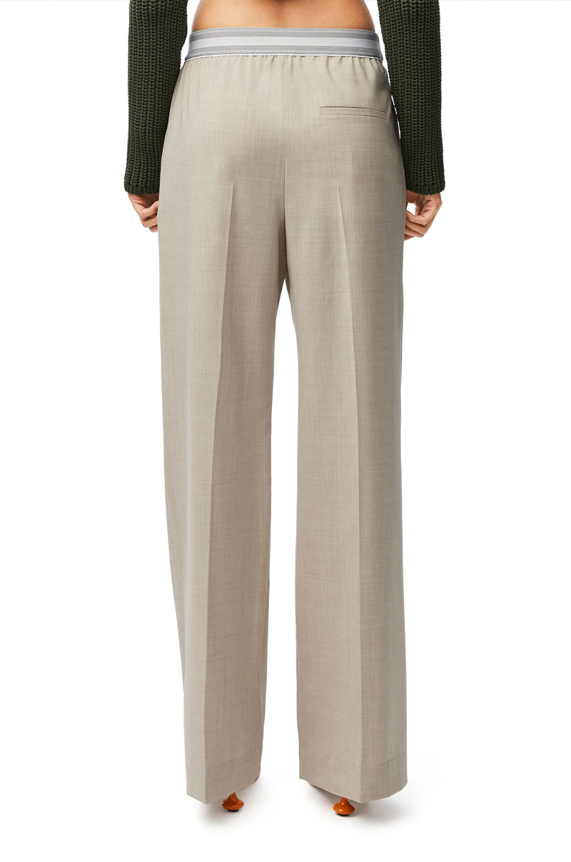 Pantalon en laine Beige LOEWE