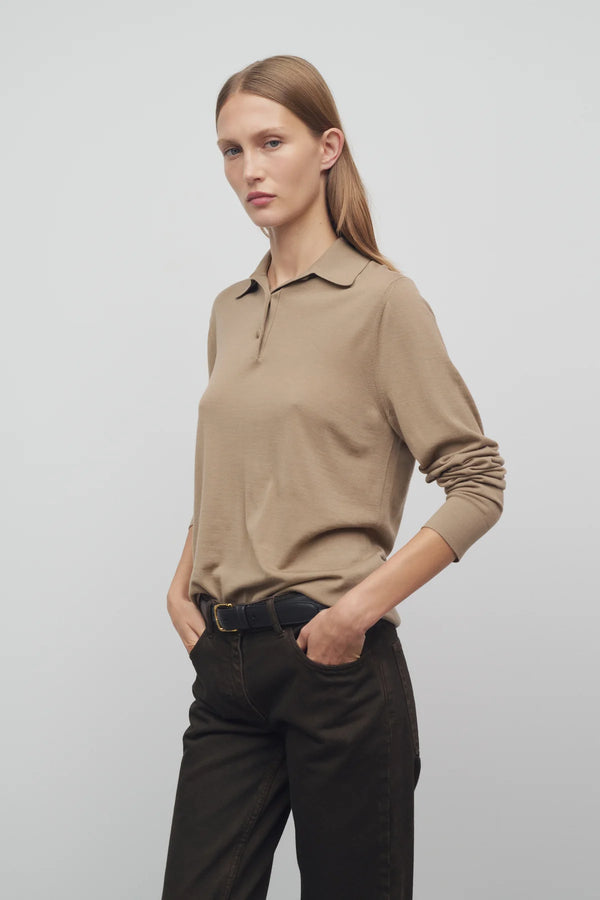 Polo "iPanelli polo in camel wool" The Row