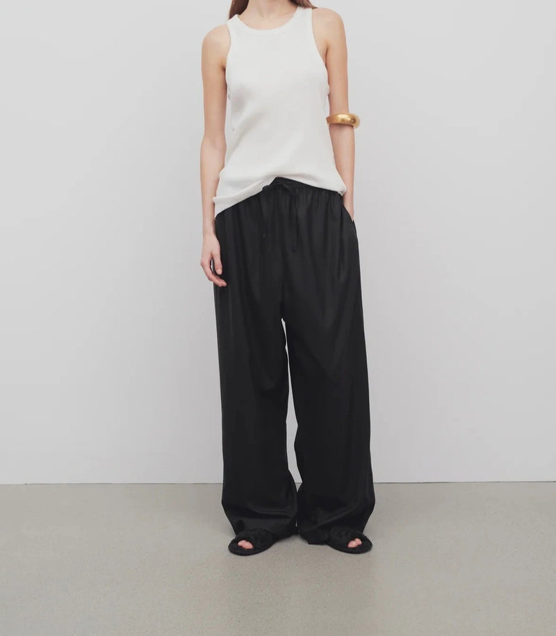 Pantalon "Hubert en Laine Noir" THE ROW