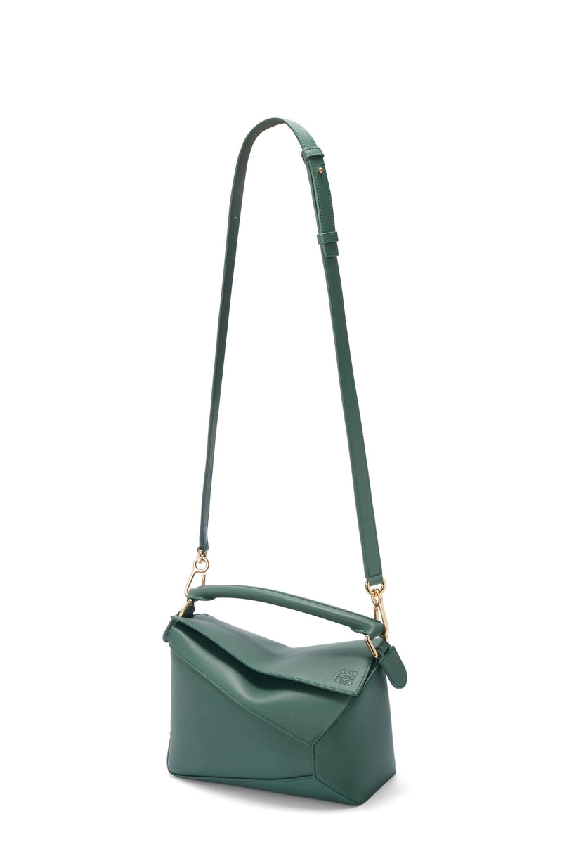 Sac "Petit Puzzle en cuir de veau classique Vetiver (Vert)" LOEWE