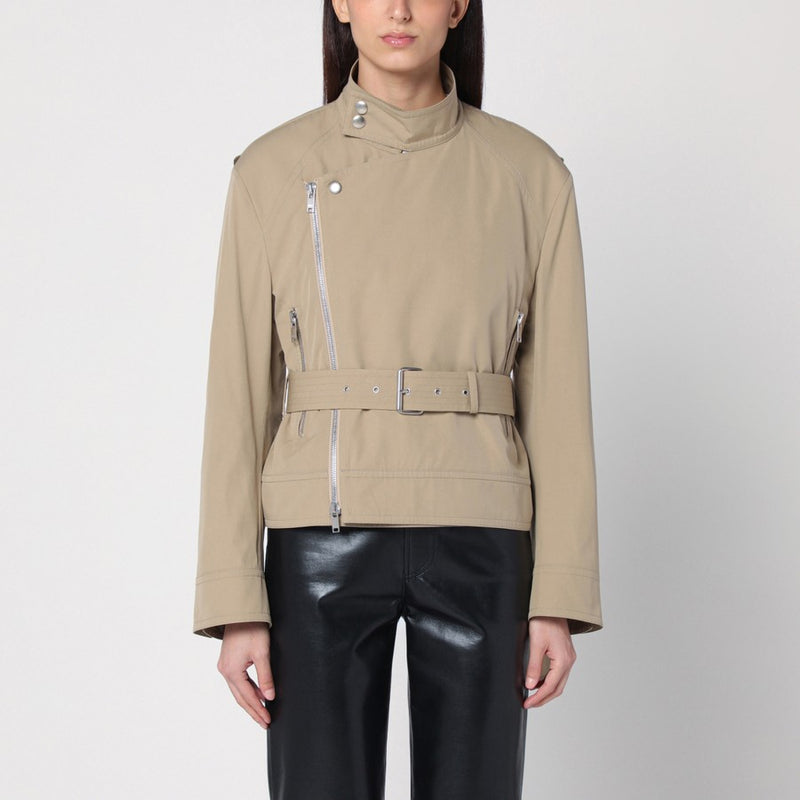 Light jacket with beige belt BOTTEGA VENETA