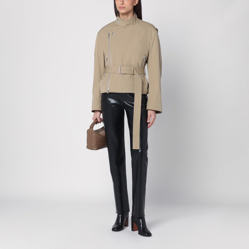 Light jacket with beige belt BOTTEGA VENETA