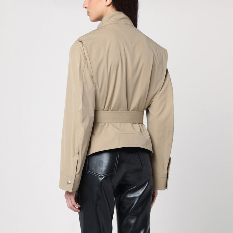 Light jacket with beige belt BOTTEGA VENETA