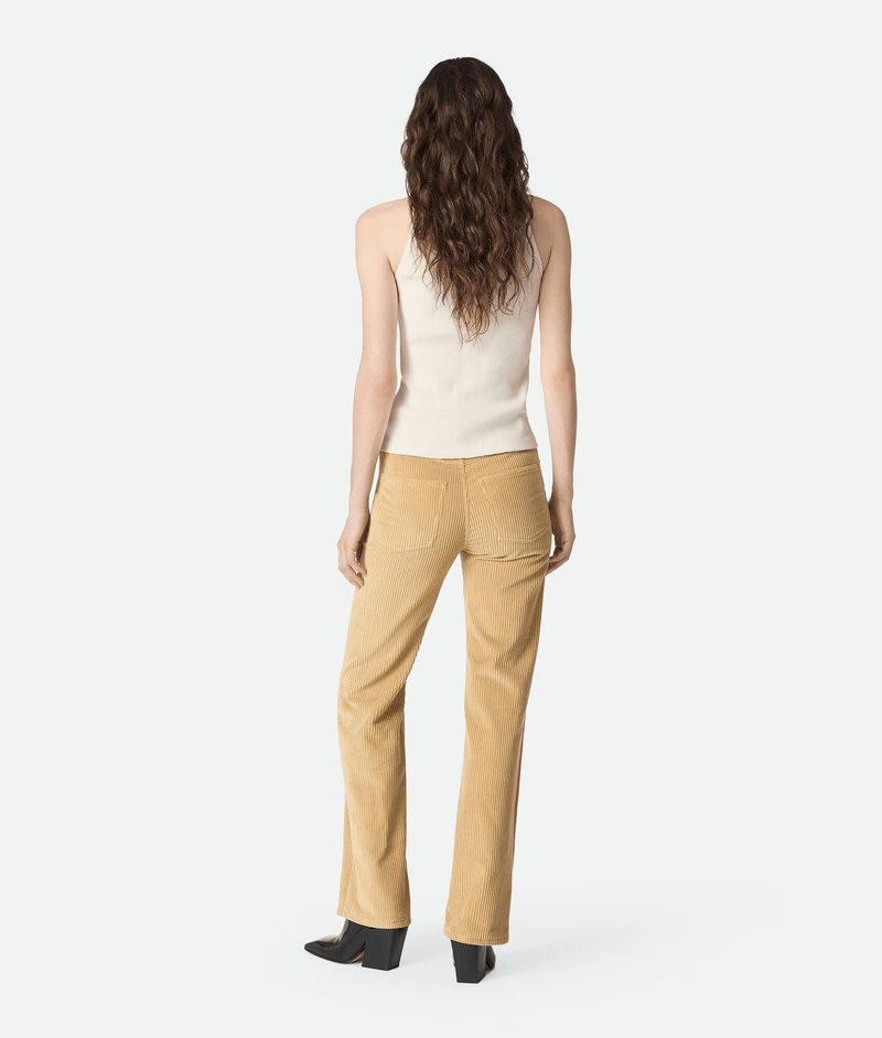 "Cotton ribbed cotton velvet pants Pale Oak / Camel" BOTTEGA VENETA