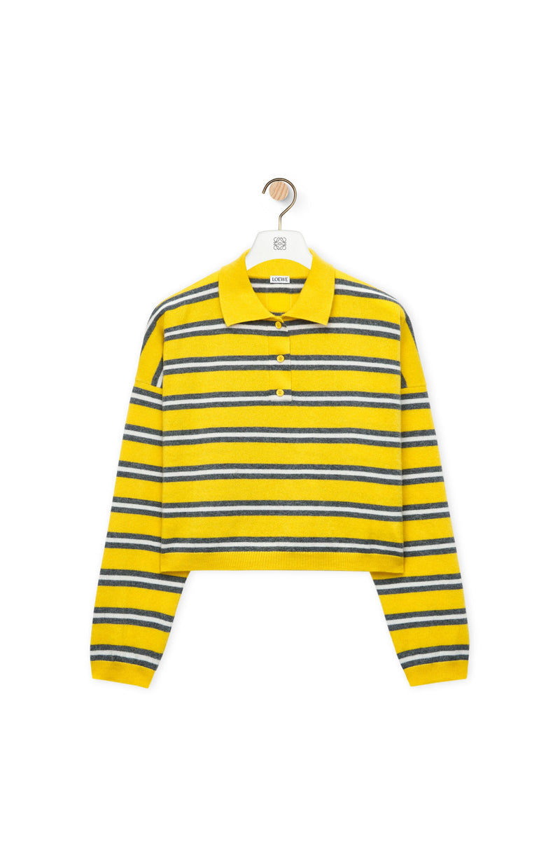 Polo scored in yellow / multicolored wool Loewe
