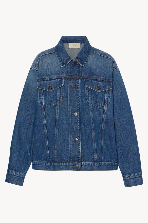 "SEBILIA Tired blue cotton jacket" The Row