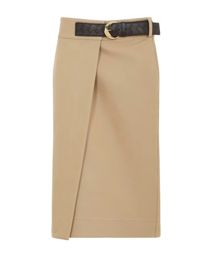 Skirt with beige belt BOTTEGA VENETA